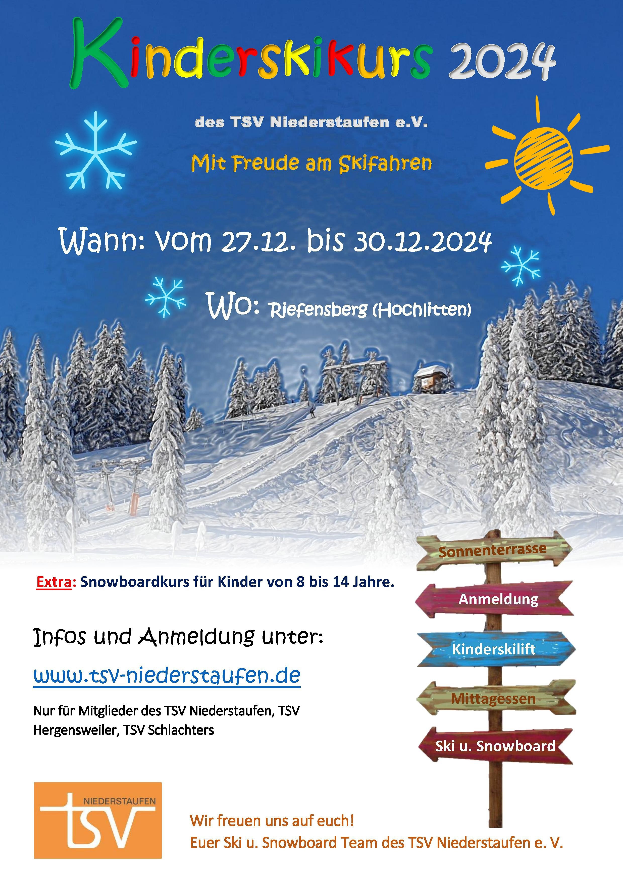 Flyer Skikurs Kinder 2023